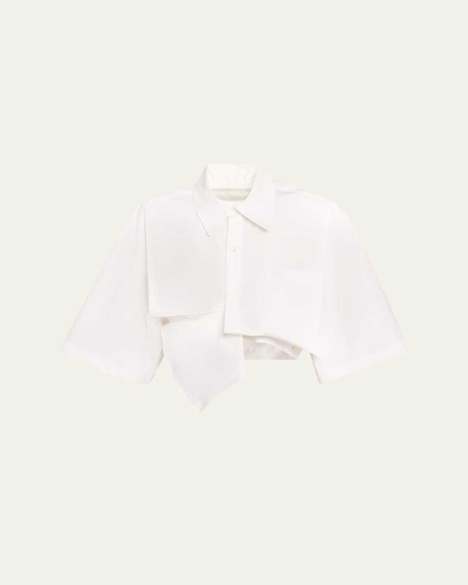 Flip Draped Cotton Top